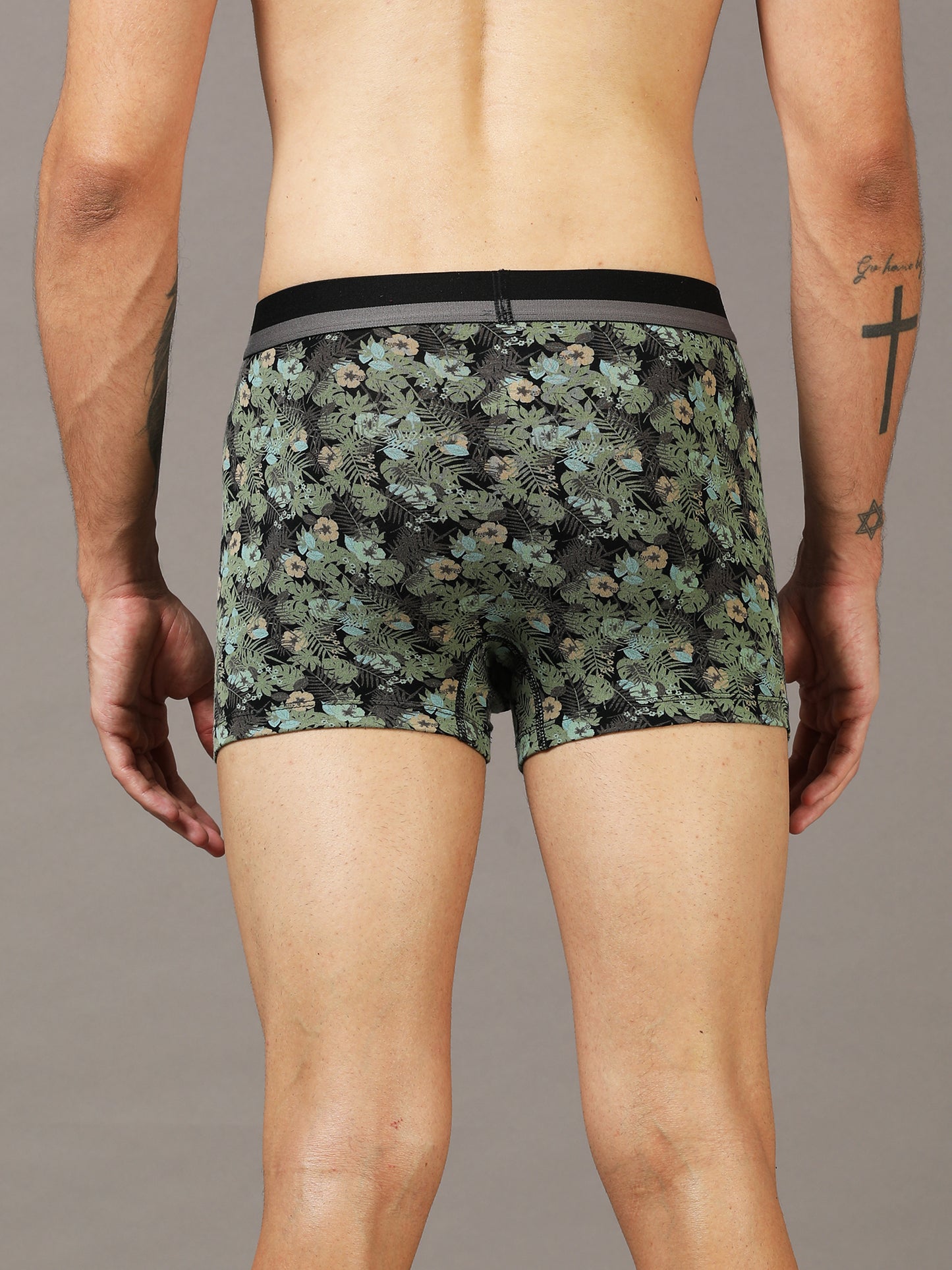 Midnight Bloom Printed Trunks for Men