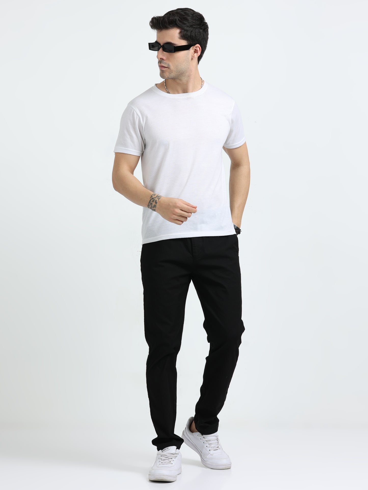 Black Lazy Linen Comfy Trouser For Men