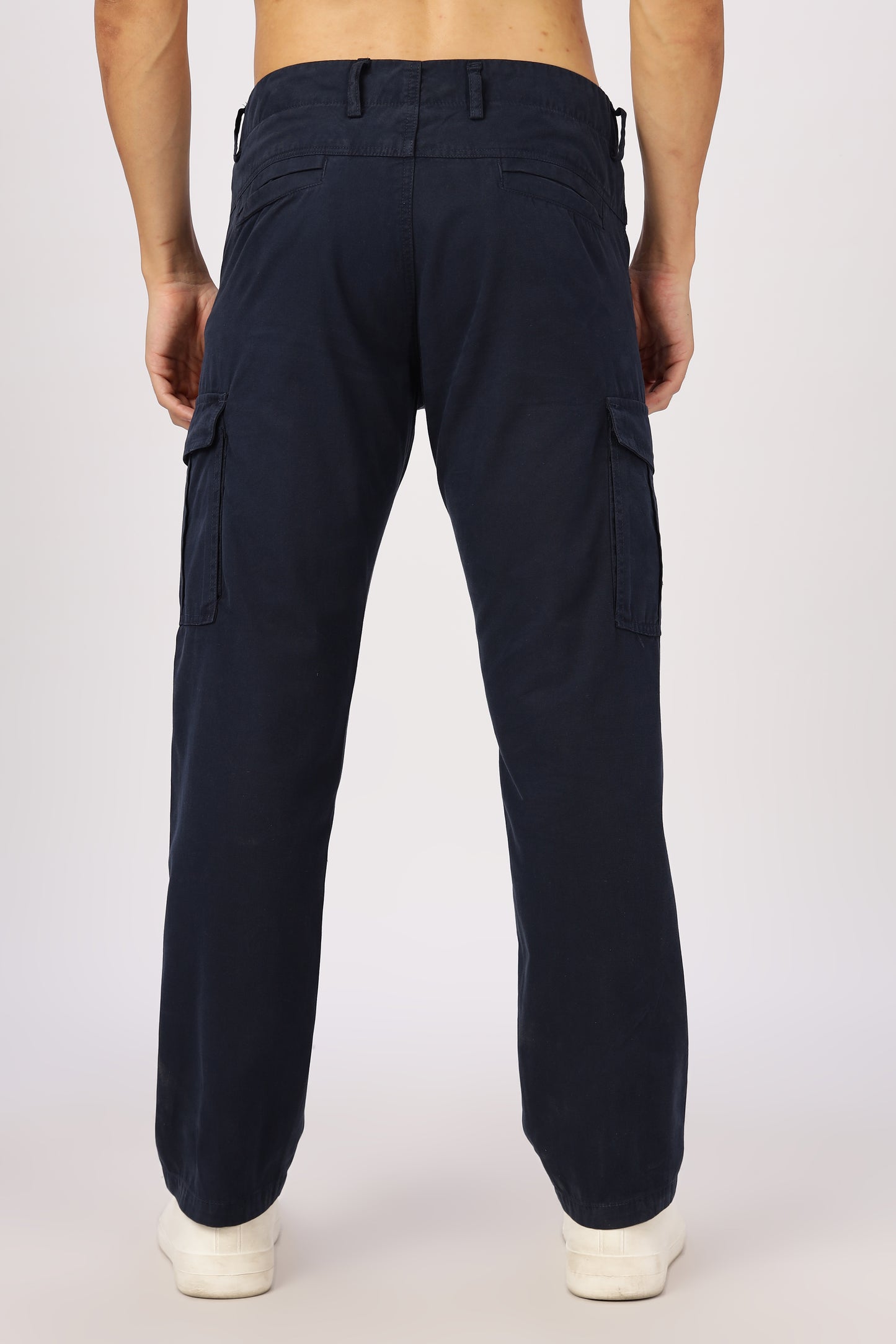 Men Dyed Bulky Cargo-Navy