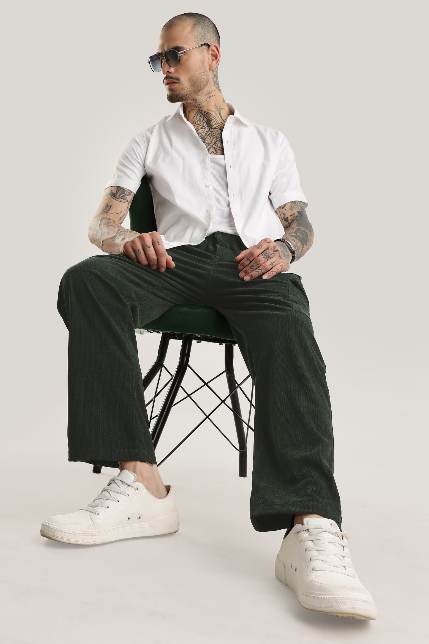 olive corduroy pants men