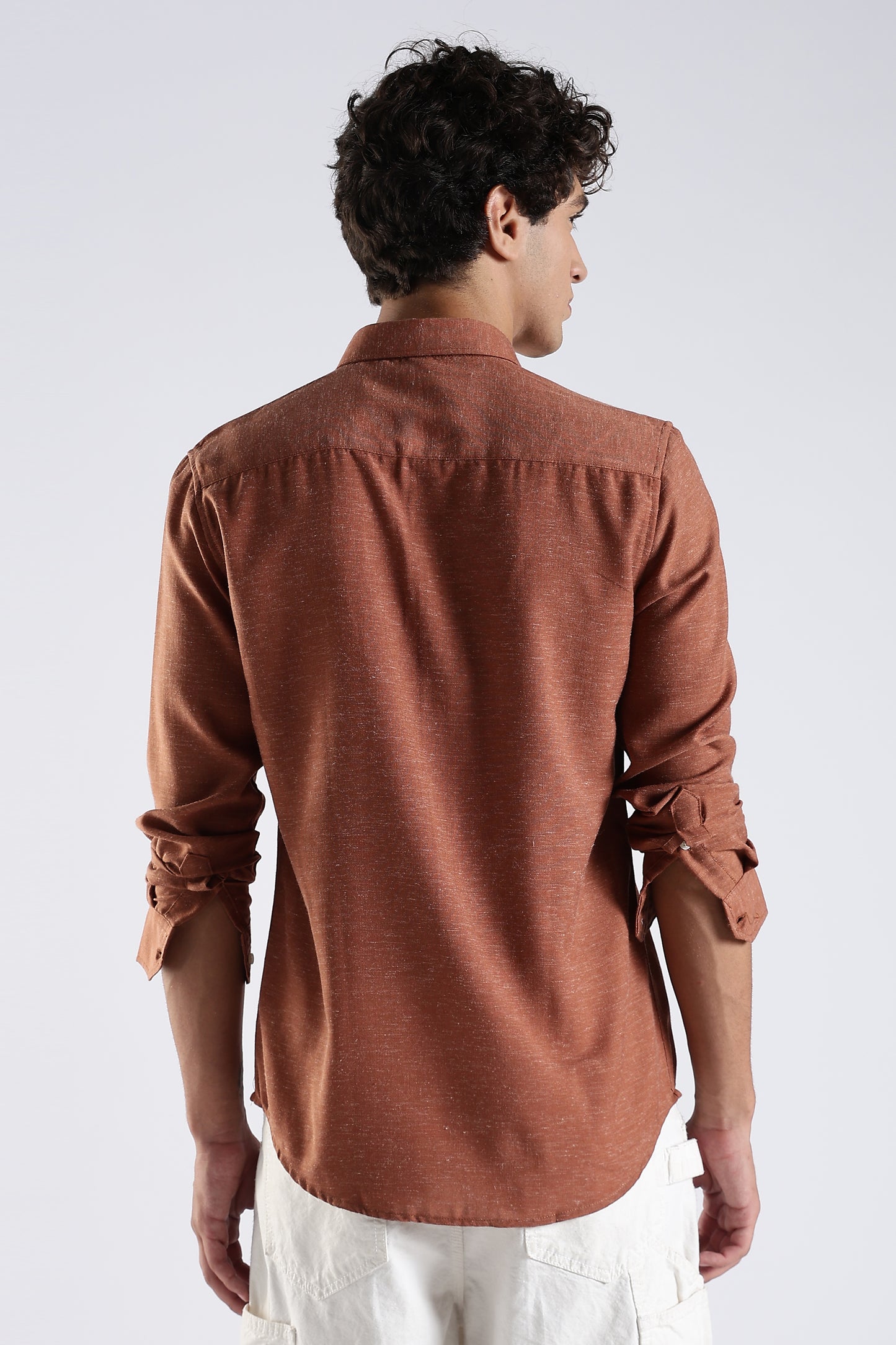 Men Dapper Linen Shirts-Rustic