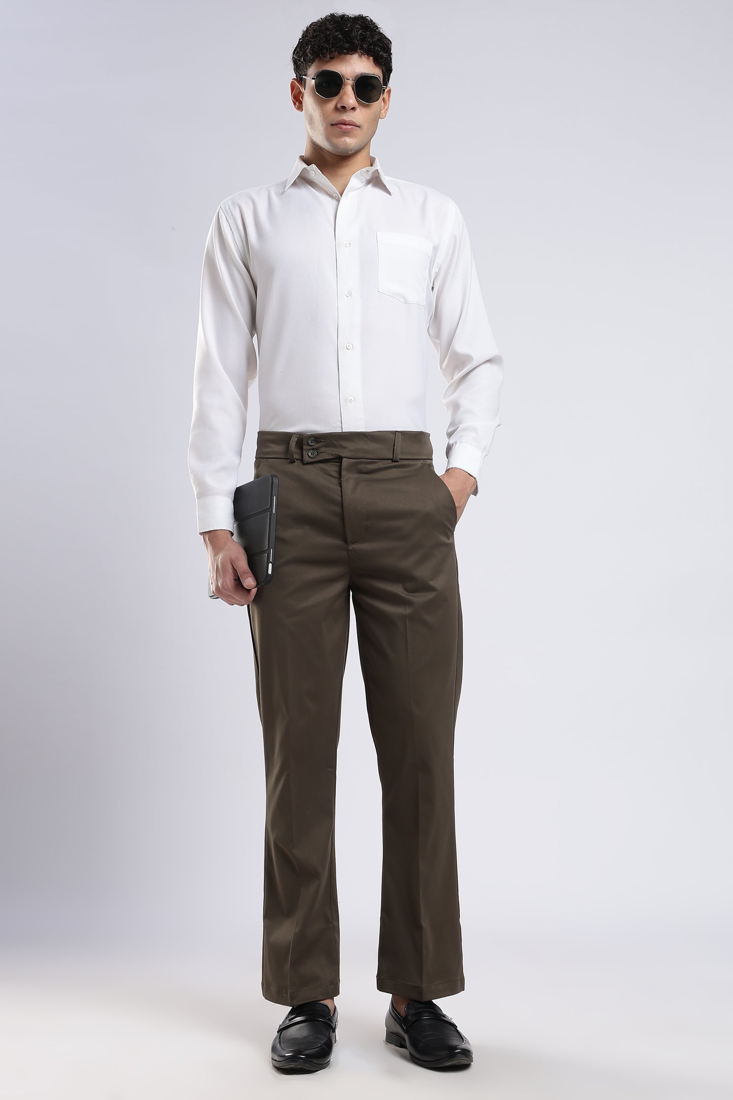 Men Boot Cut Suede-Brown