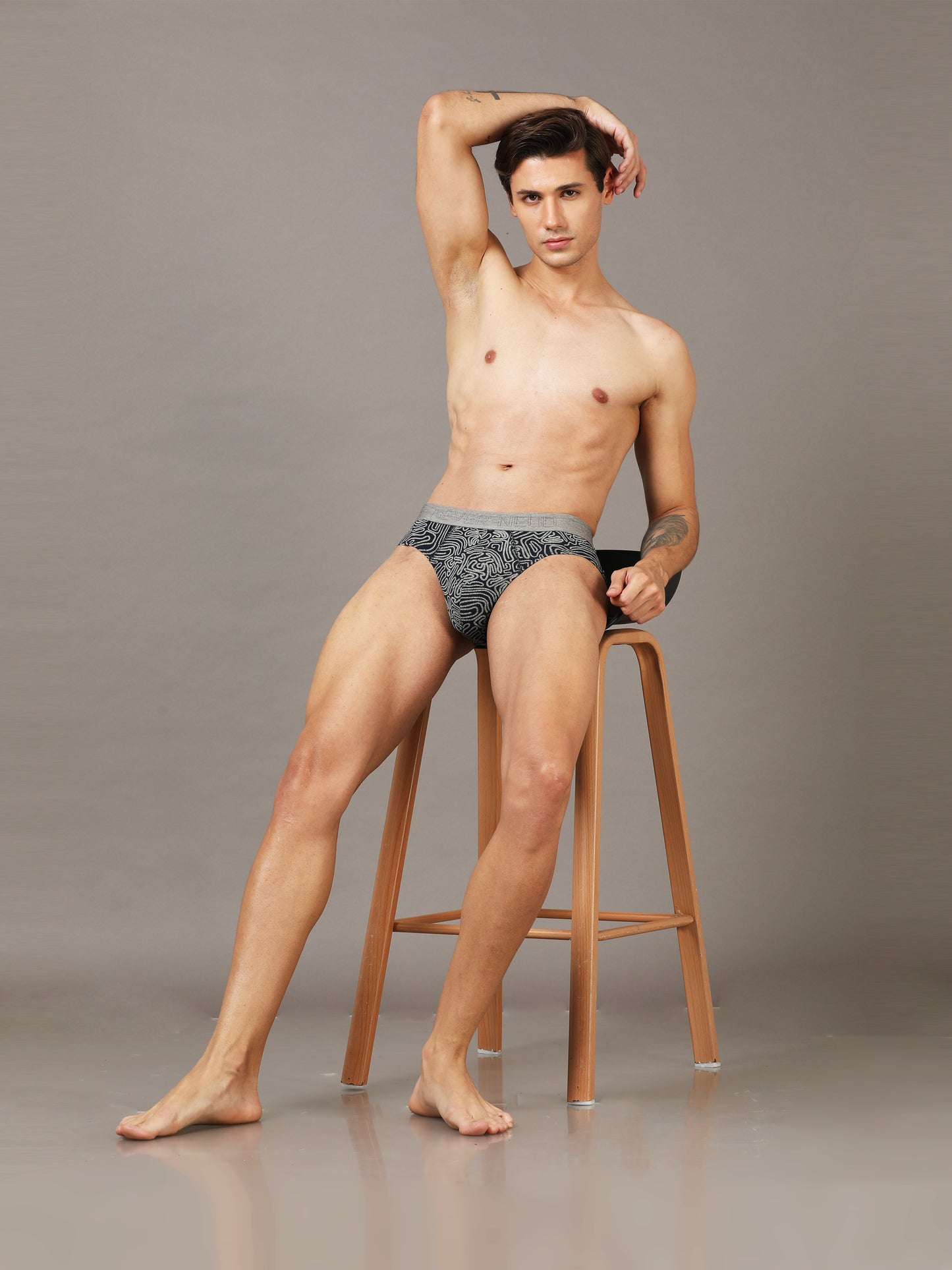 Arctic Outline Printed Brief Underwear for Men