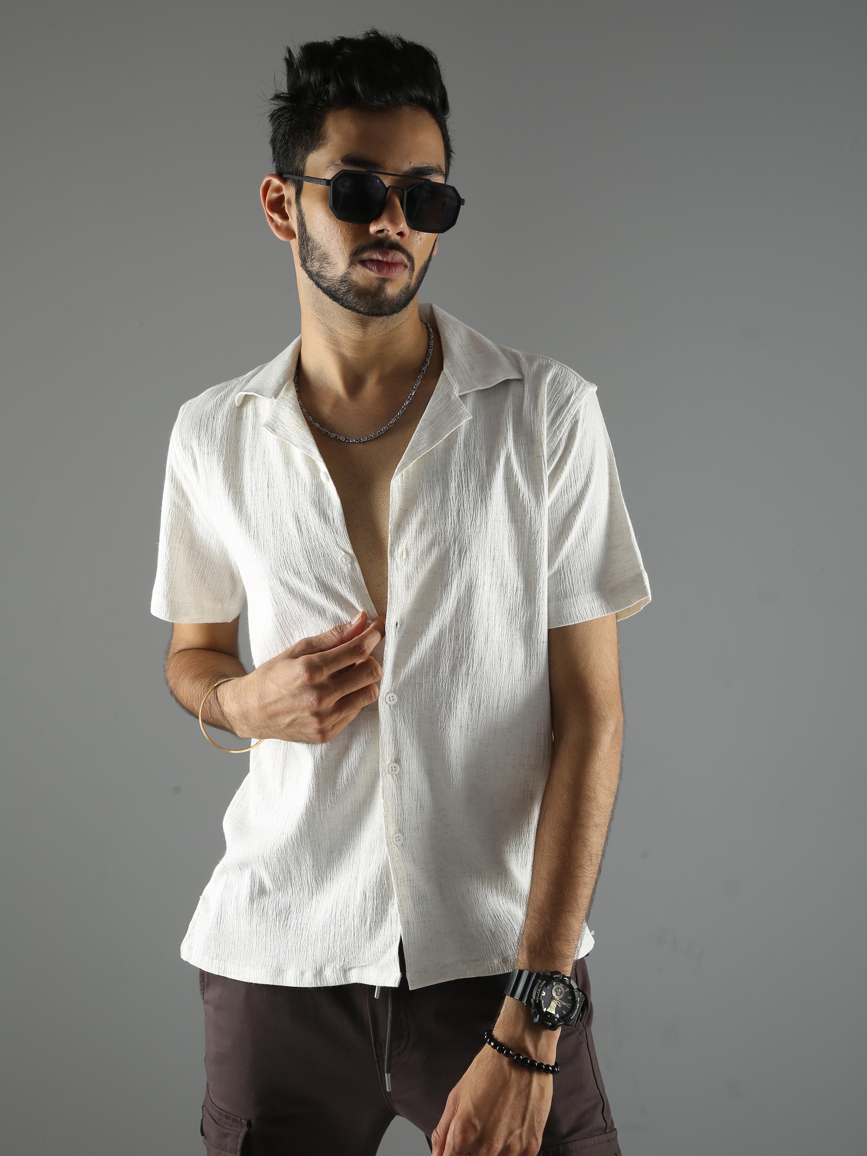 Shop Latest Cream Shirt For Mens at Great Price