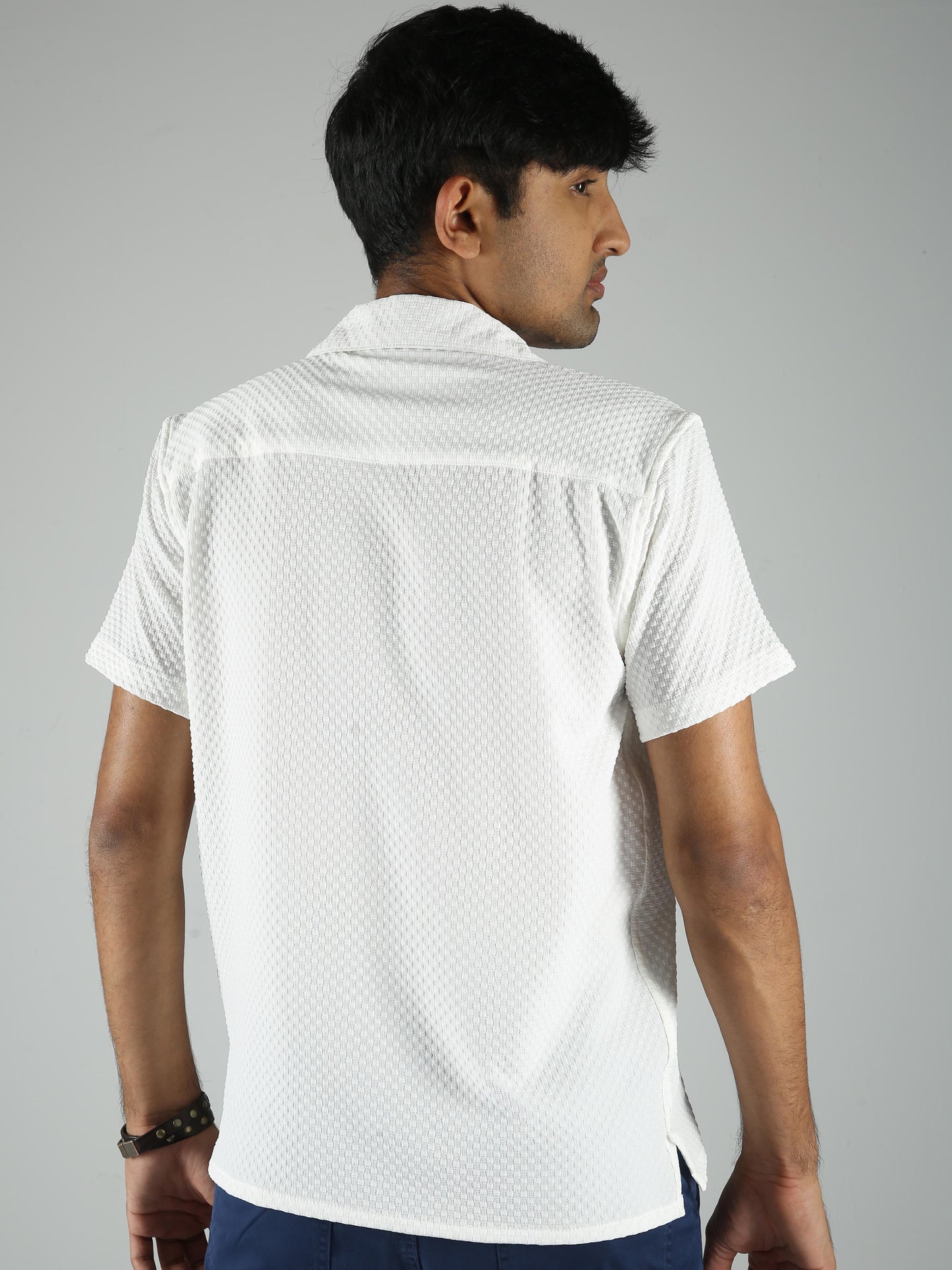 White Sunflower Baggy Shirt For Men