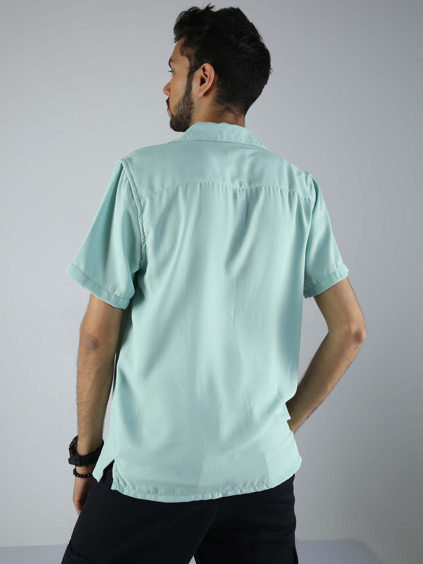Hippie Mint Colour Shirt For Men