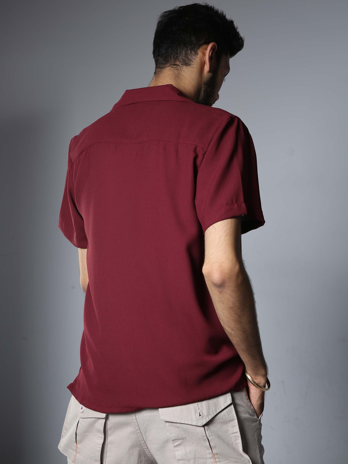 Wine Hippie Oversized Shirt For Men