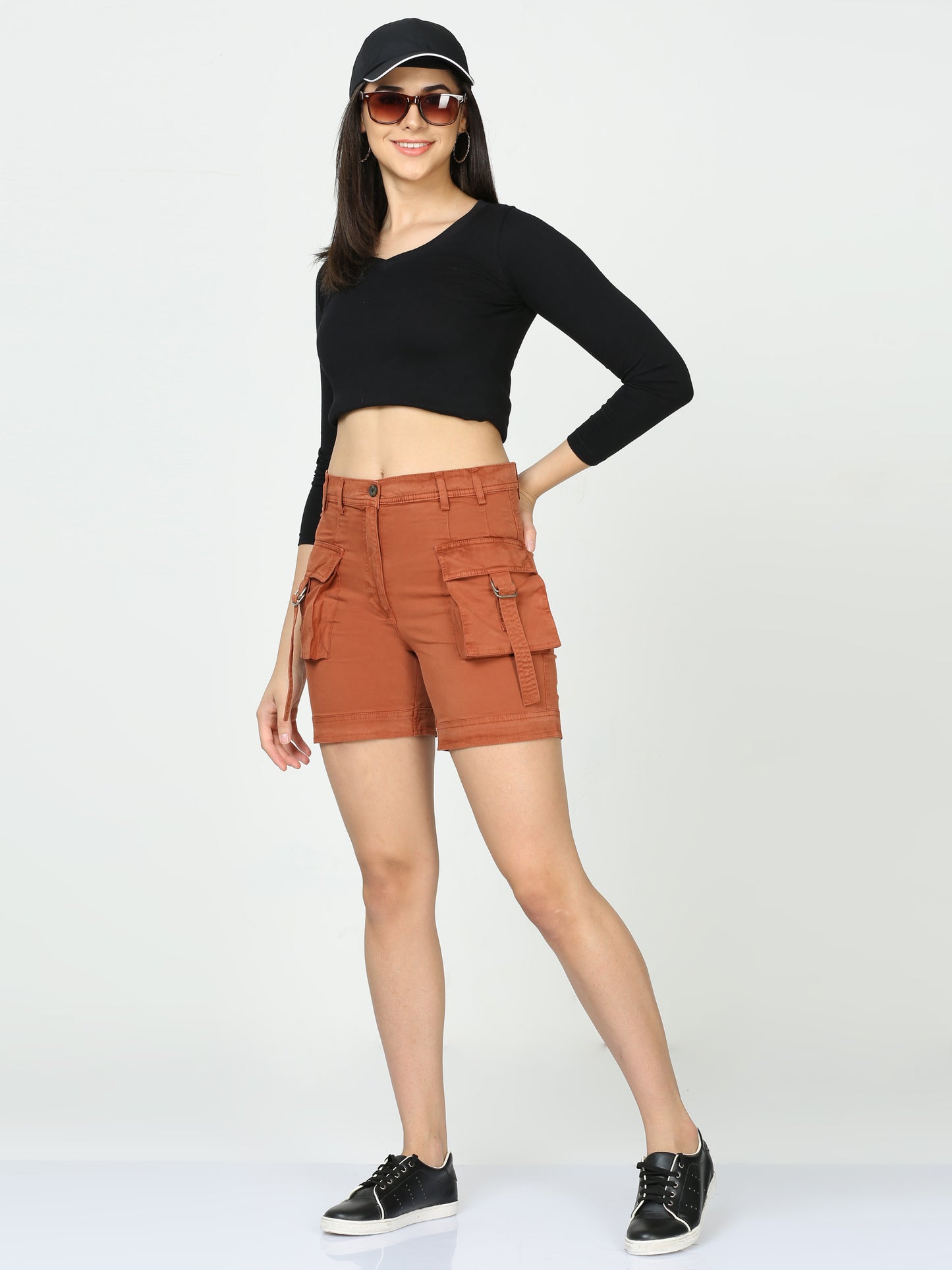 Cargo Rust Shorts for Women