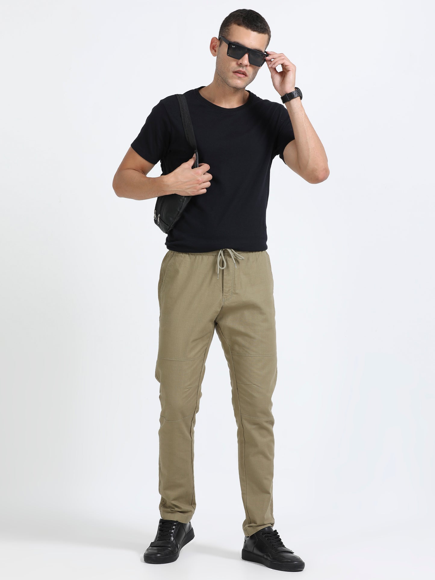 Men Linen Traveller Pant-Lt Olive