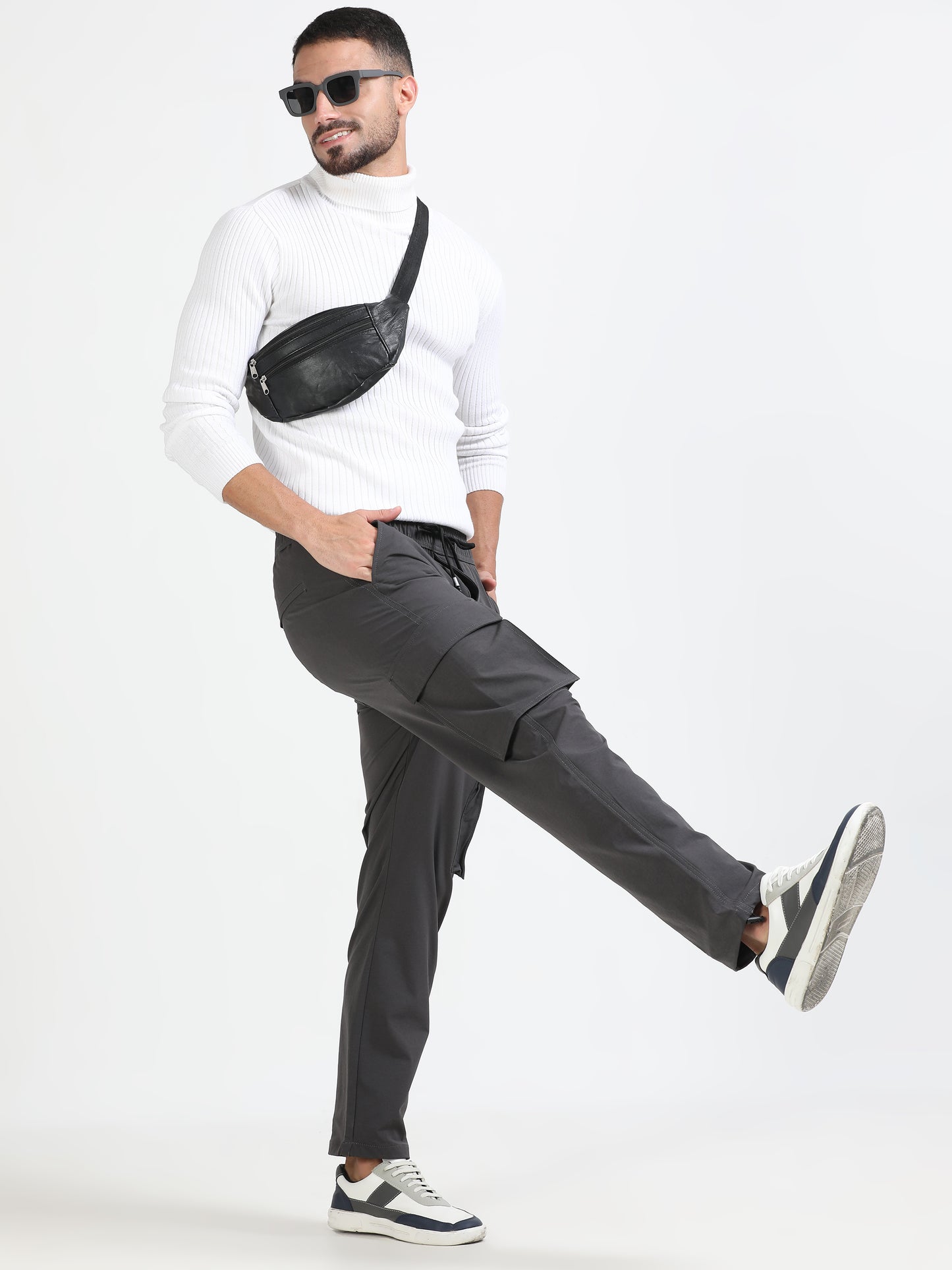 Men Parachute Cargo-Dk Grey