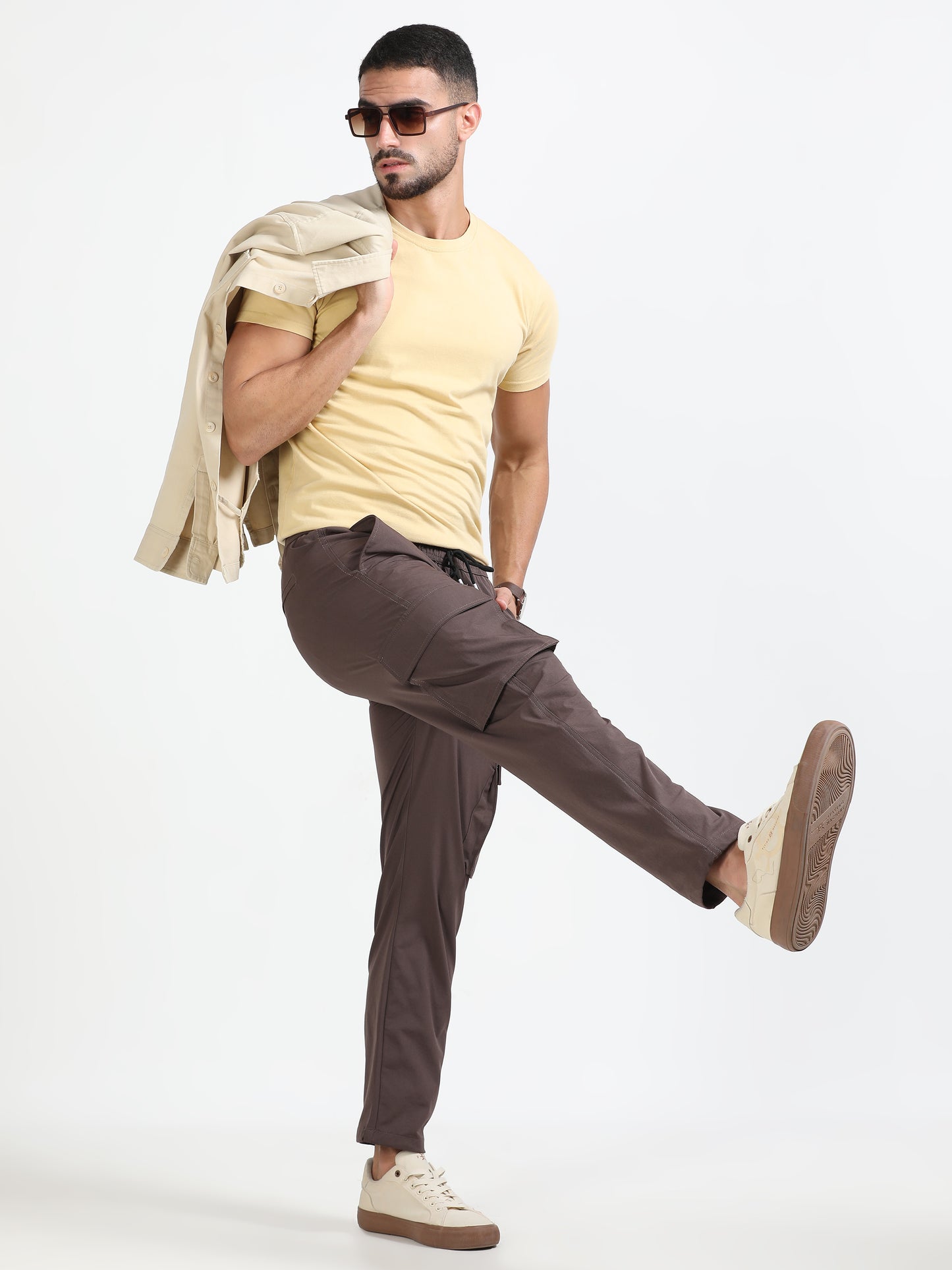 Men Parachute Cargo-Brown