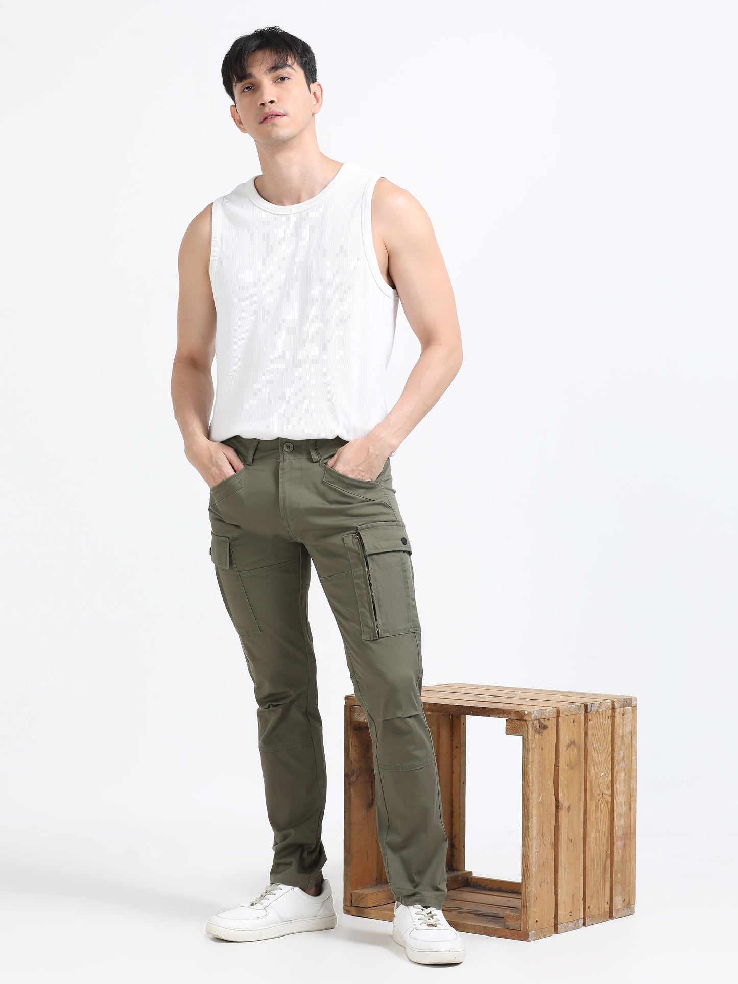 Men Heavy Cargo-Olive