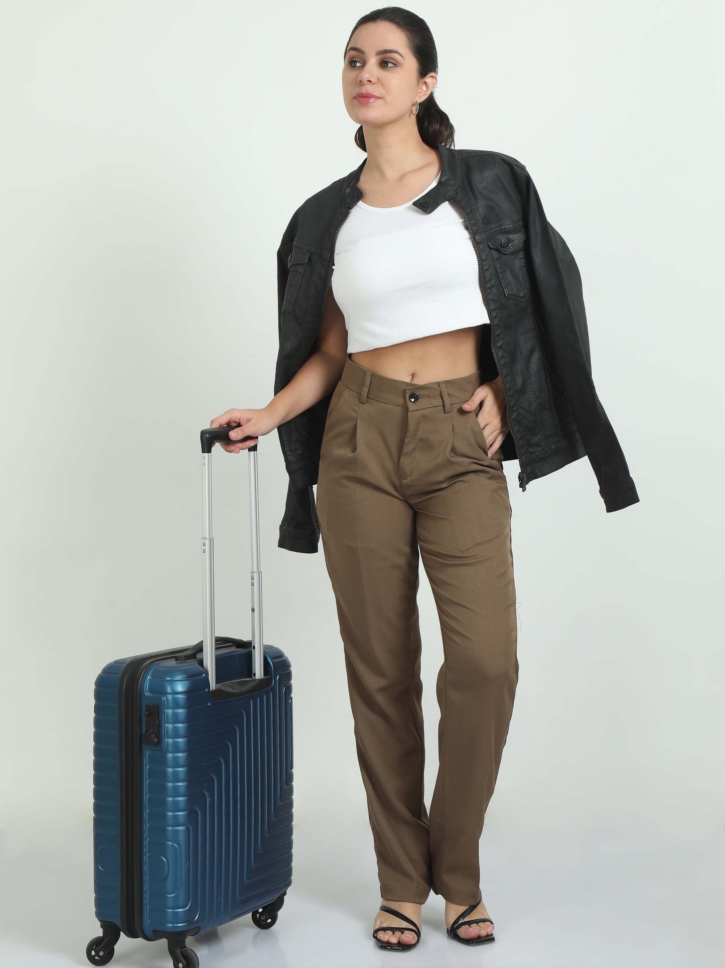 Womens Pleated Khaki Pants