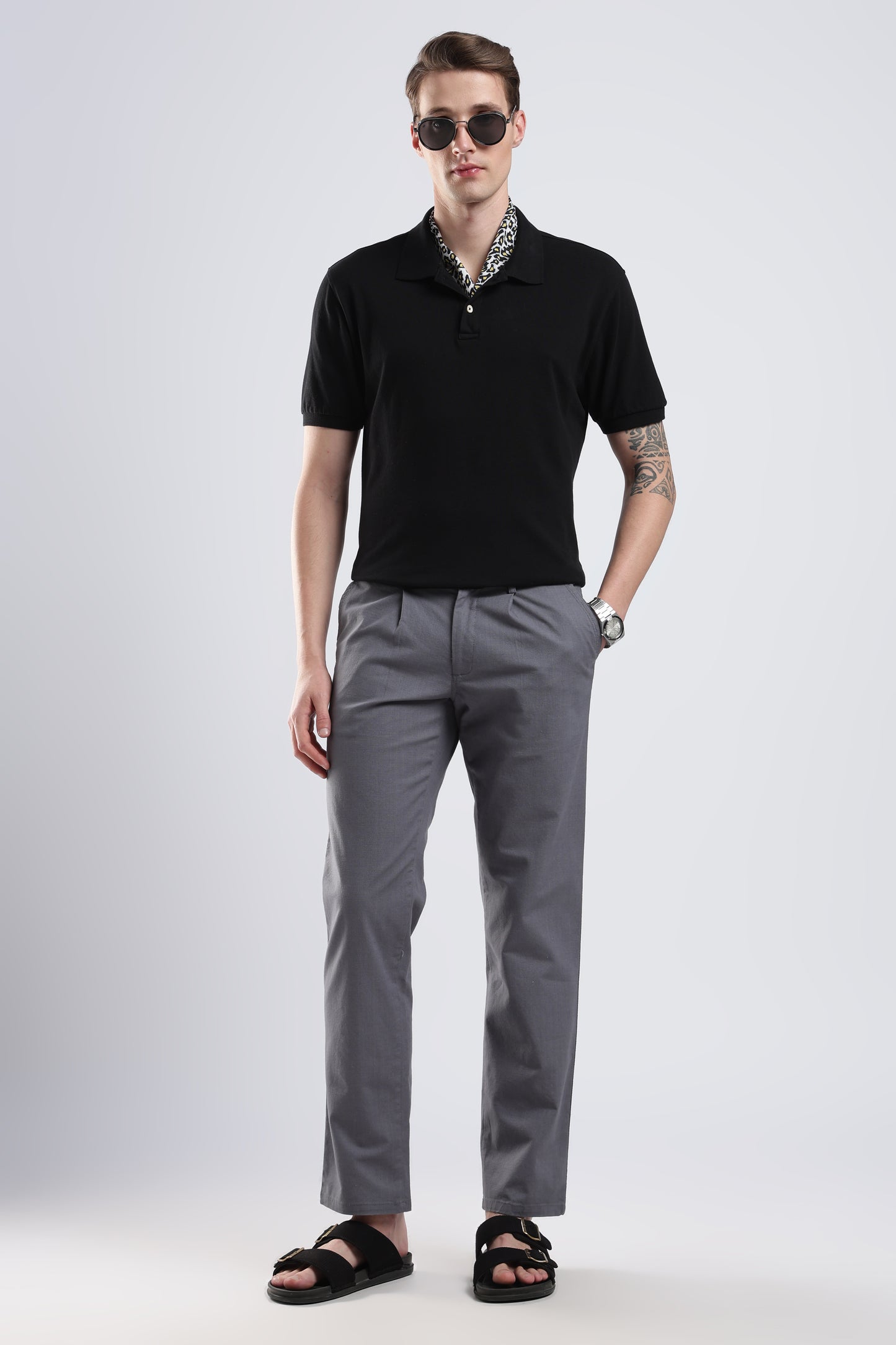 Linen Pleat Traveller-Grey