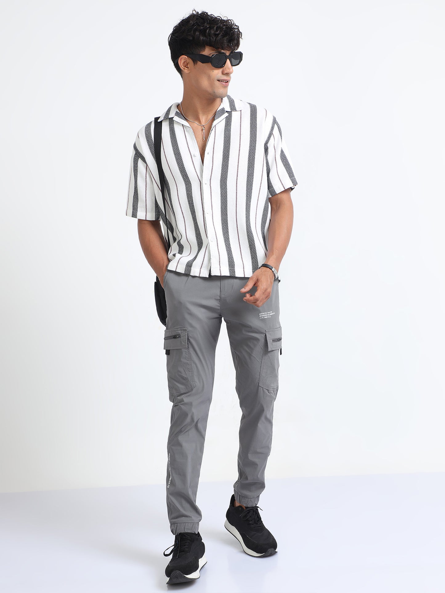 Grey Ultralite Flexi Joggers For Men