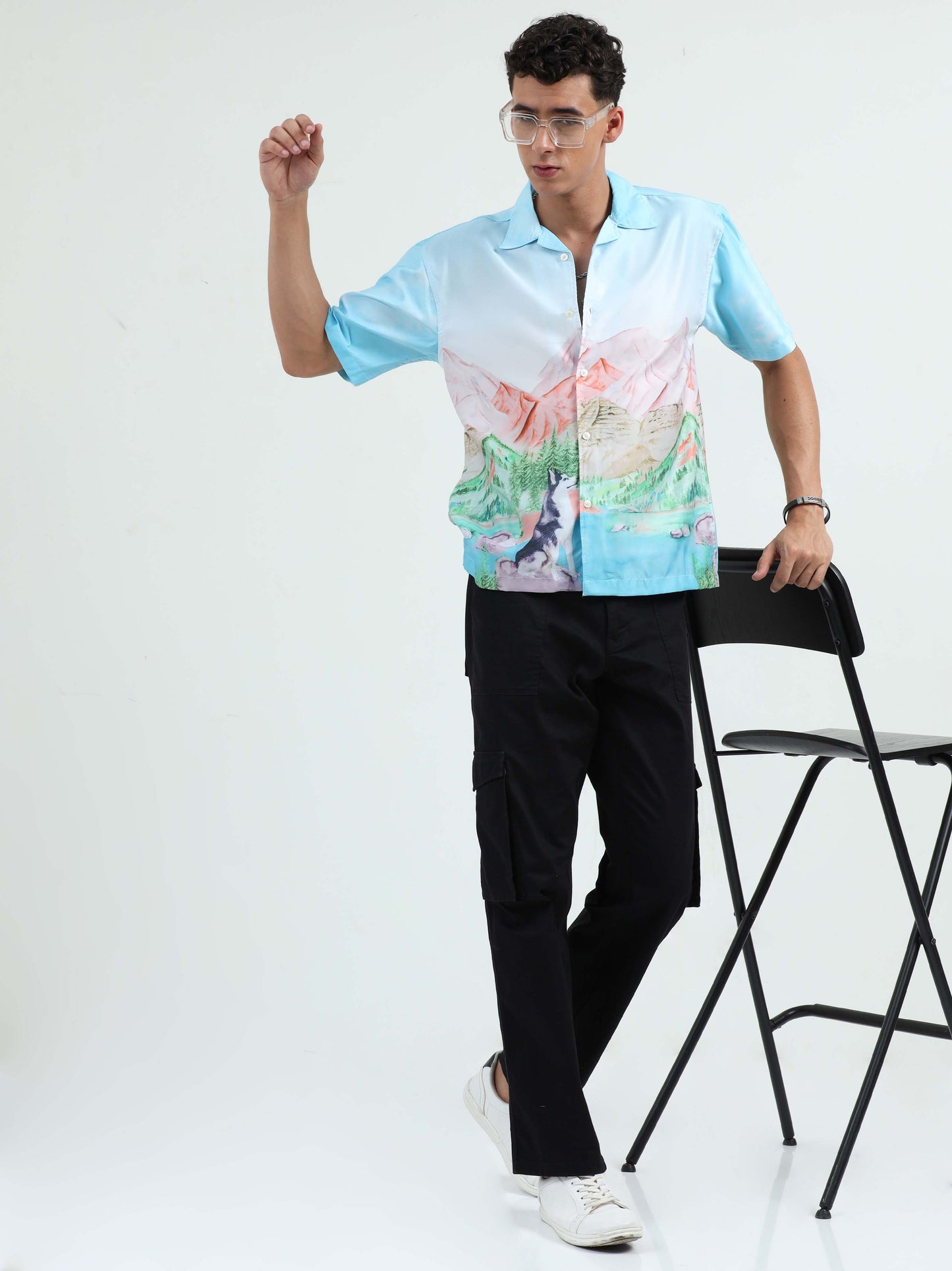 Vegabond Oversized Button Down Shirt For Men