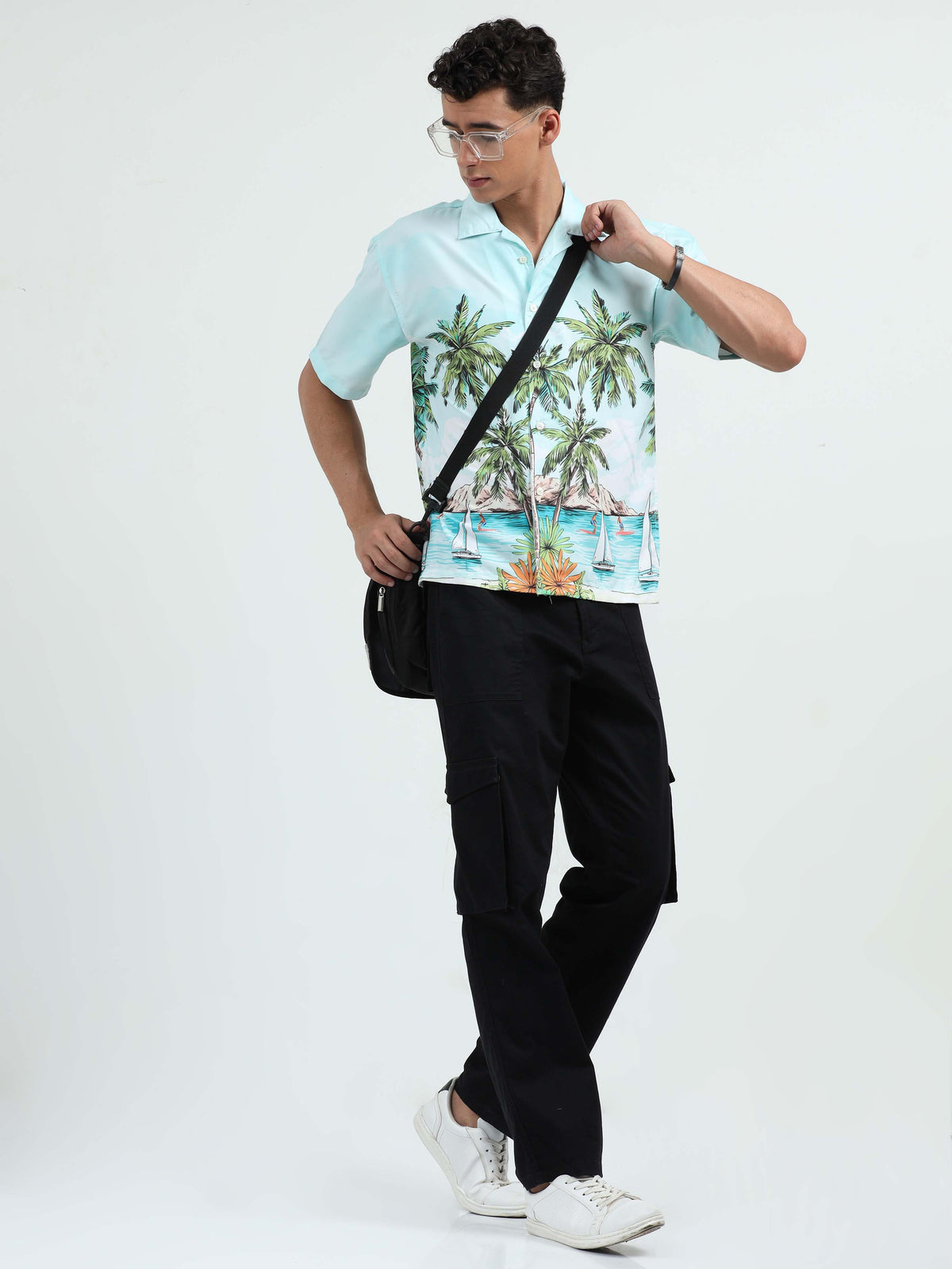 Mens Caribbean Oversized Printed Shirt