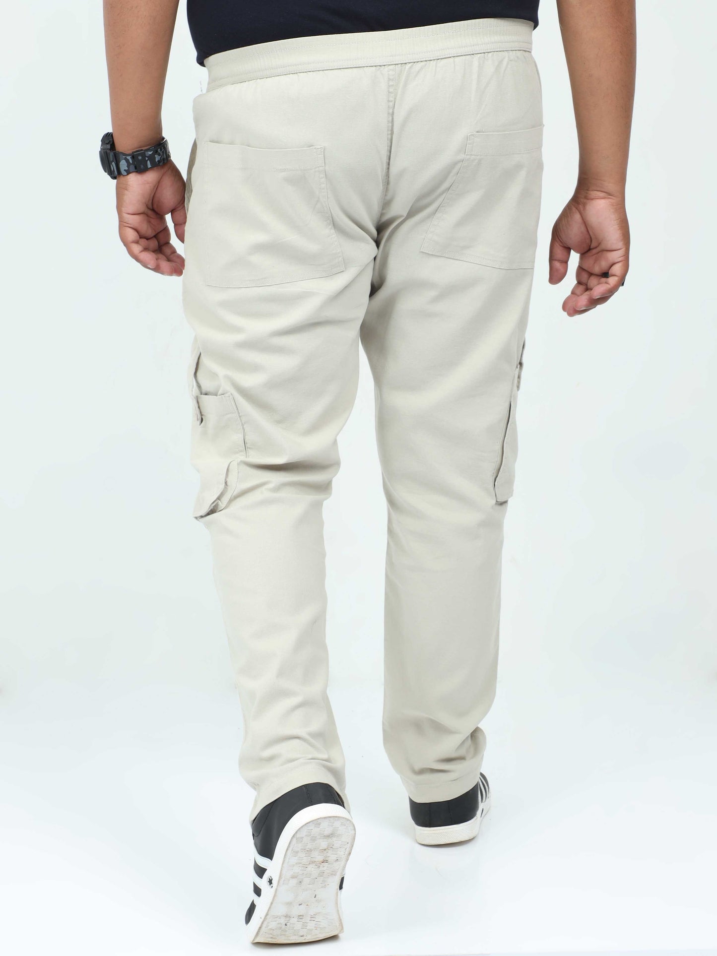 Beige Xxl Cargo Pants For Mens