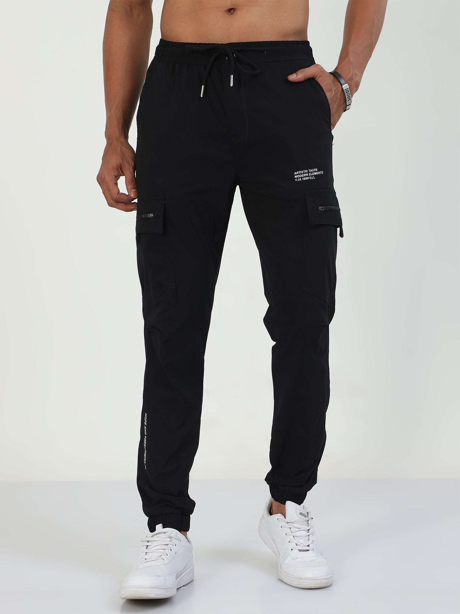 Buy Cool And Comfortable Black Joggers Mens Online