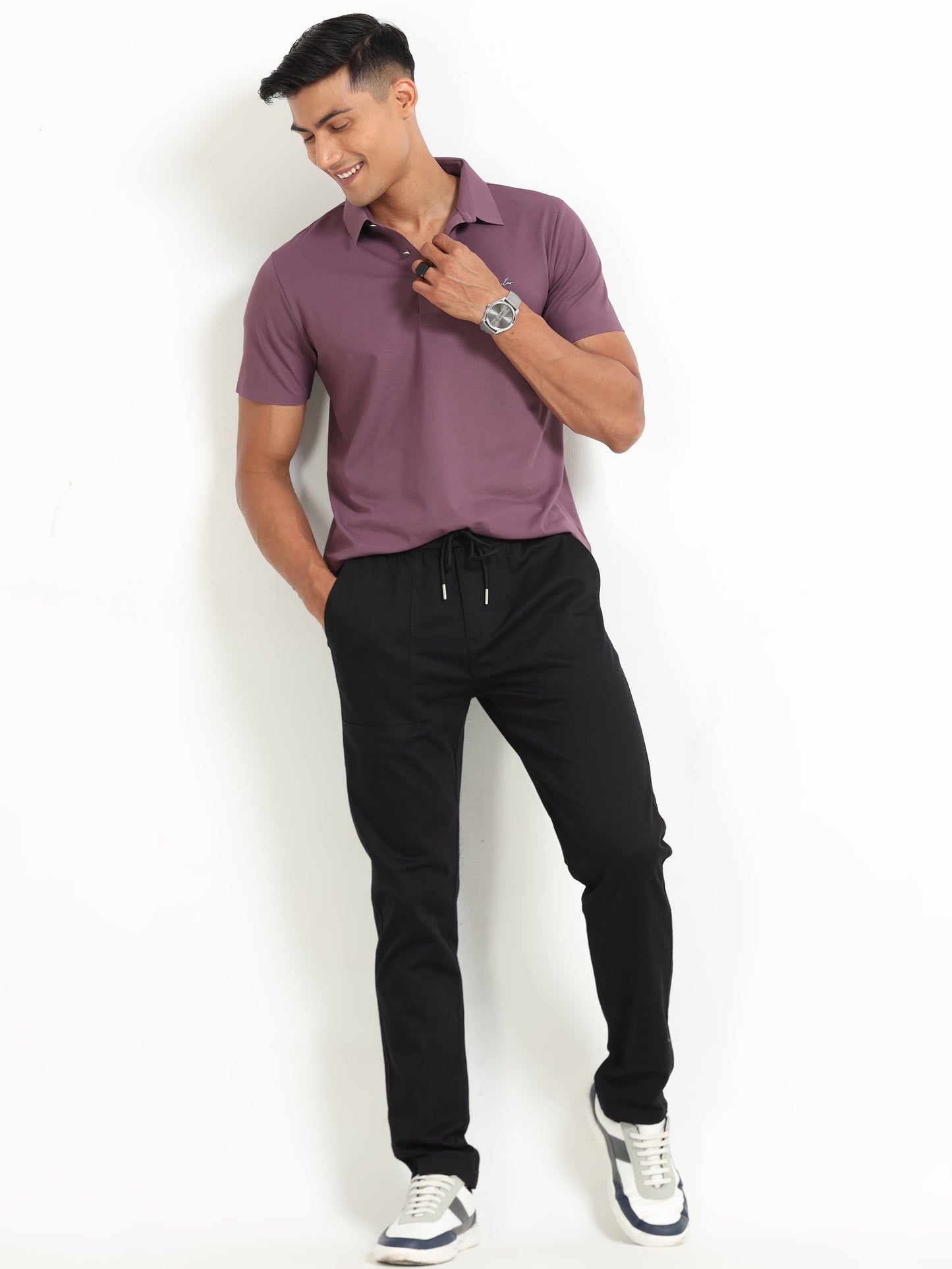 Black Comfy Airport Pant for Men