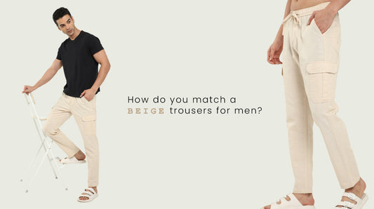 Beige Trousers For Men