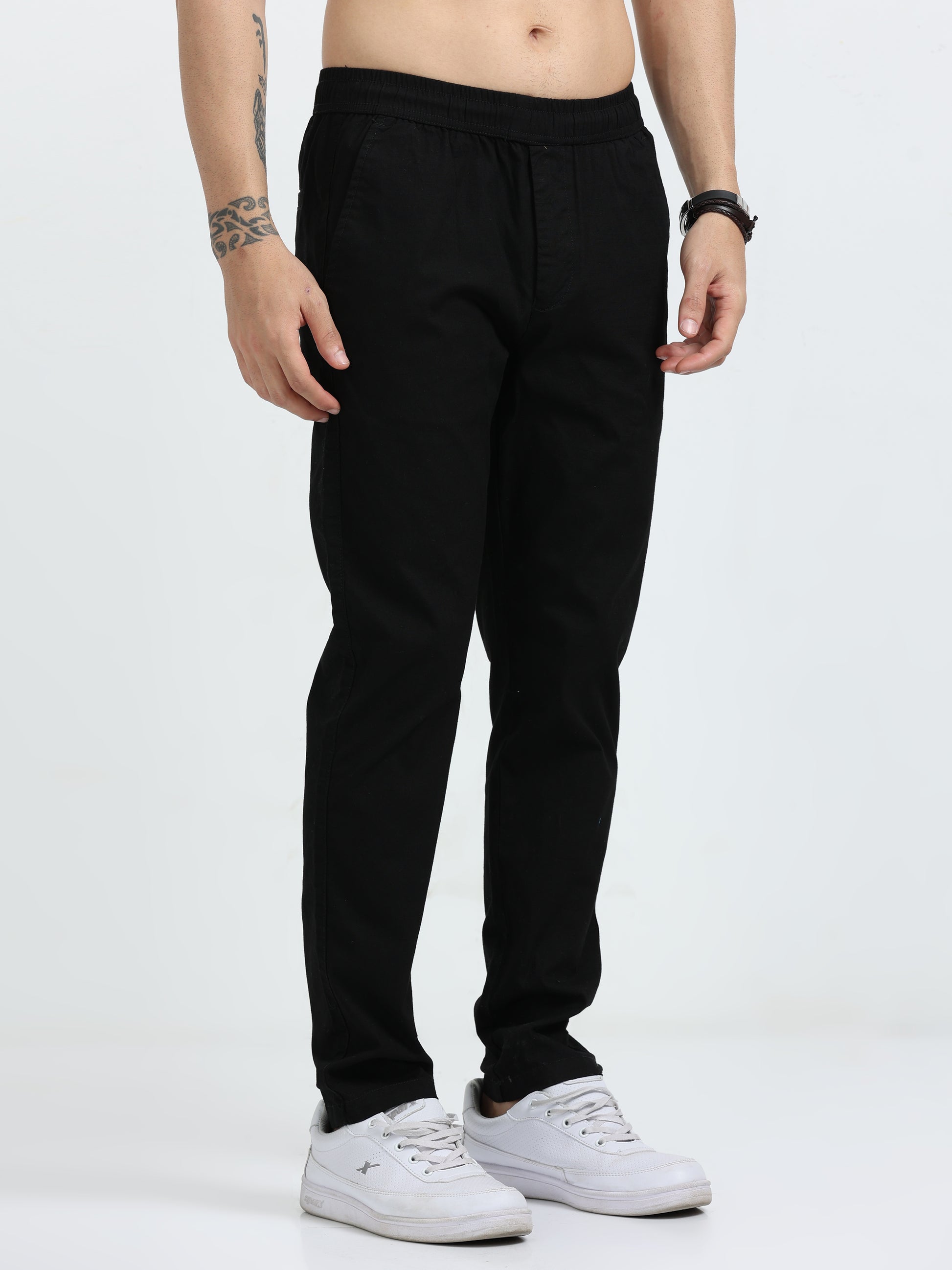 Lazy Linen Comfy Trouser - Black