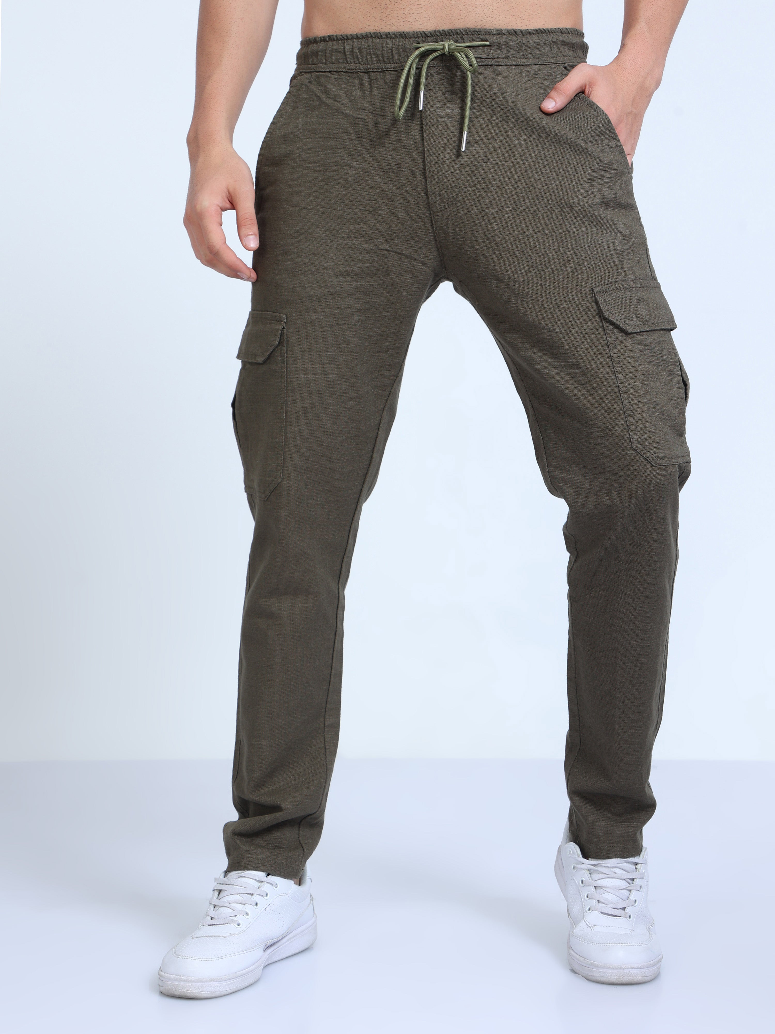 Rich Boy 1599 - Mens Pure Linen Trousers Smart Casual Elasticated Waist  Summer Beach Holiday Slacks | TruClothing.com