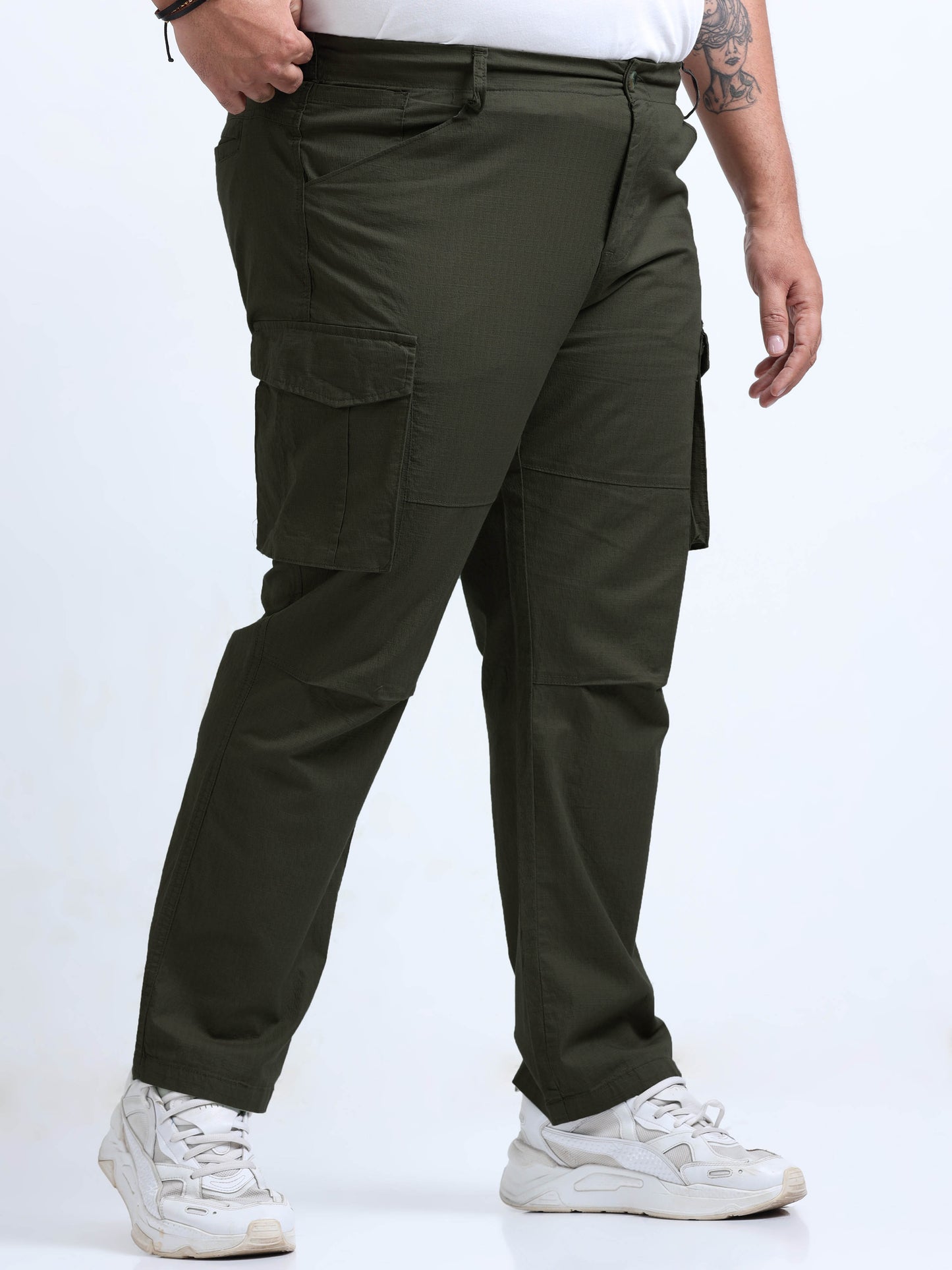 Men Big Boy Ribstop Cargo-Olive