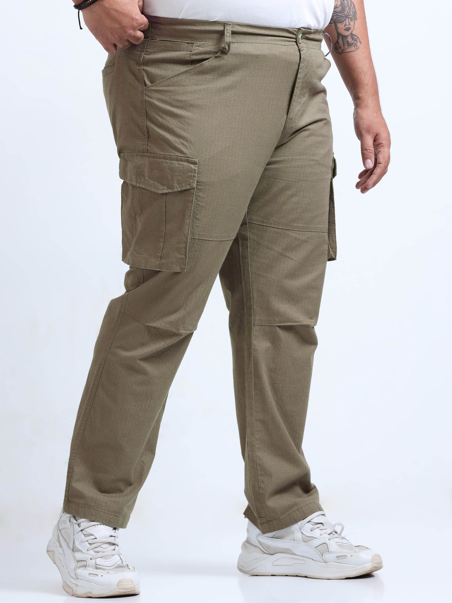 Men Big Boy Ribstop Cargo-Khakhi