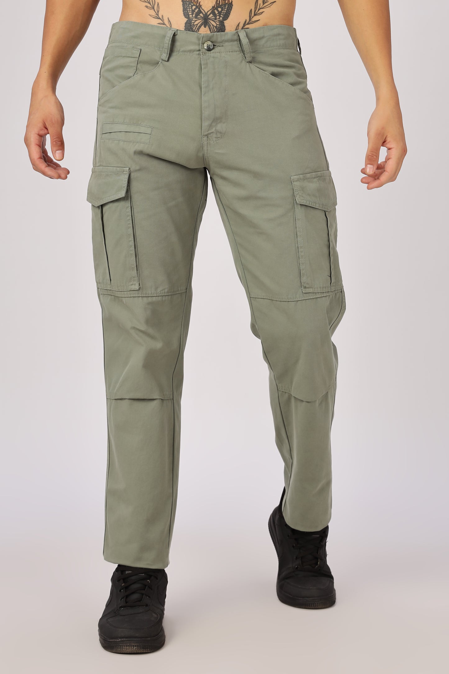 Men Dyed Bulky Cargo-Lt Olive