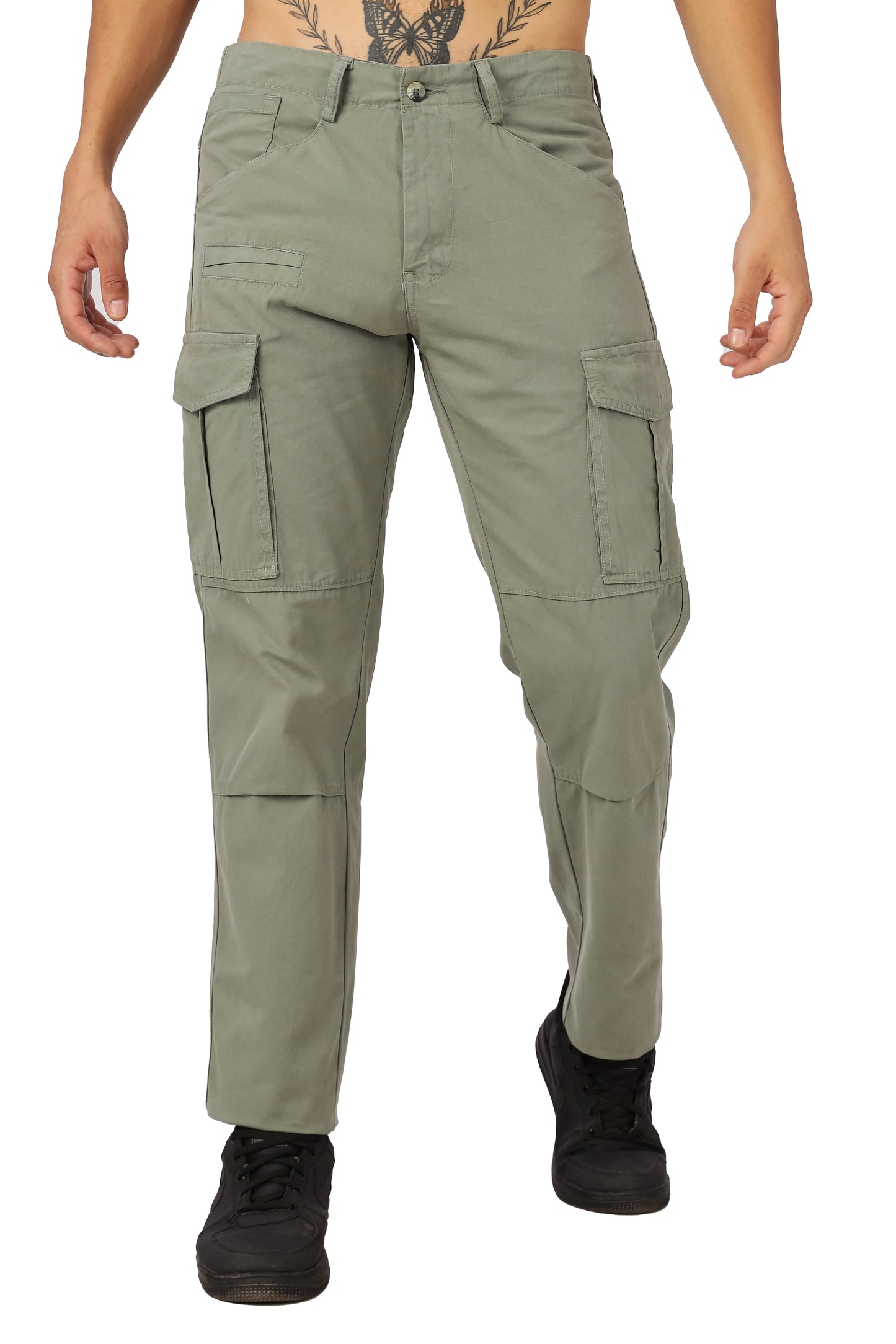 Men Dyed Bulky Cargo-Lt Olive