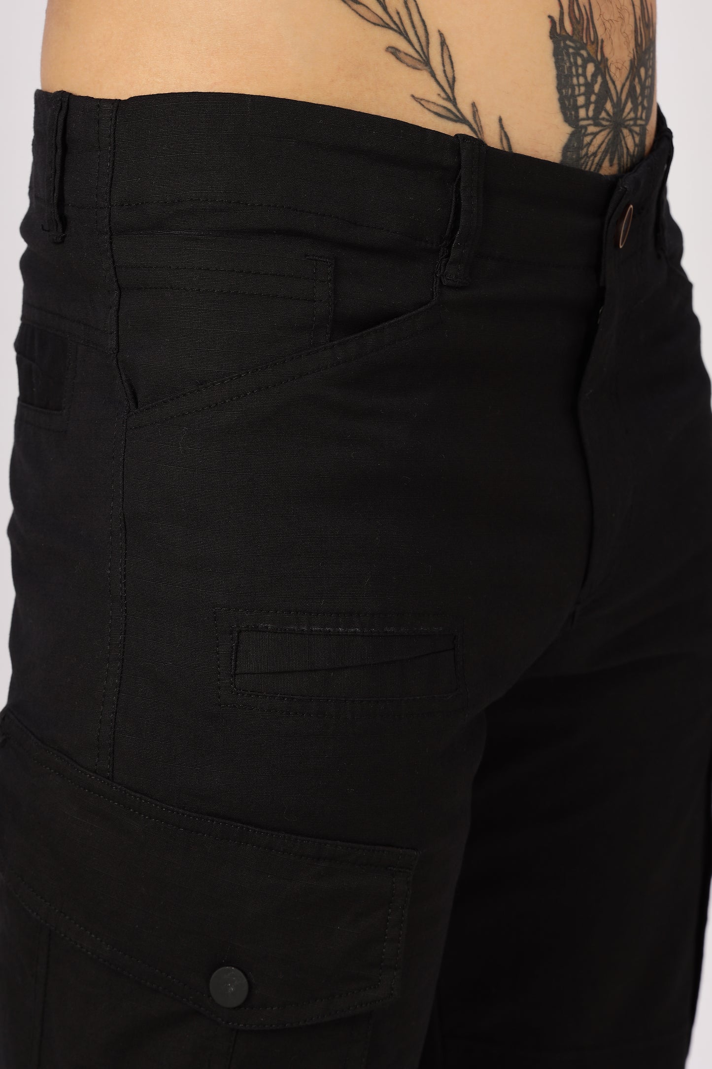 Men Ribstop Heavy duty Cargo-Black