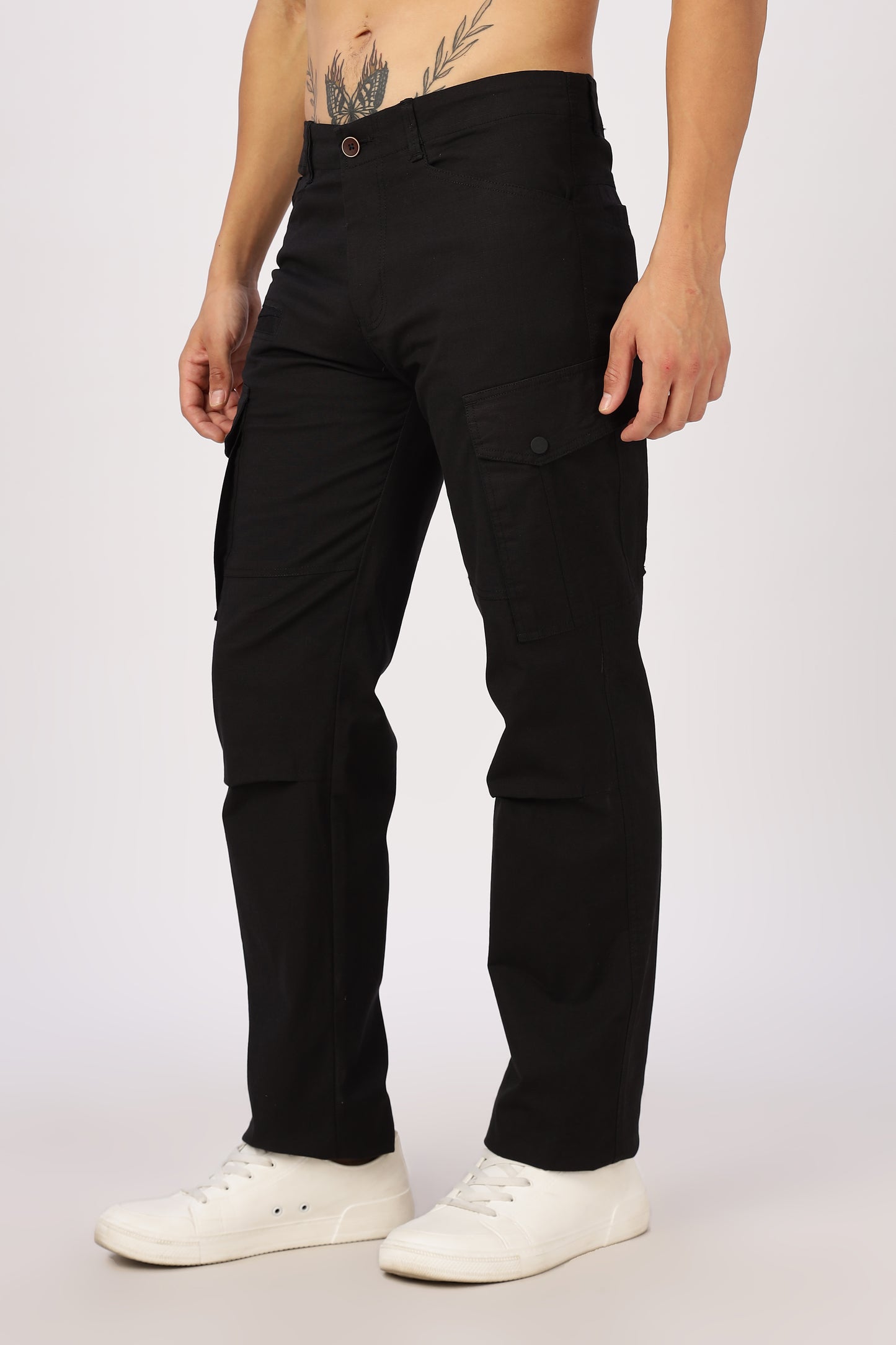 Men Ribstop Heavy duty Cargo-Black