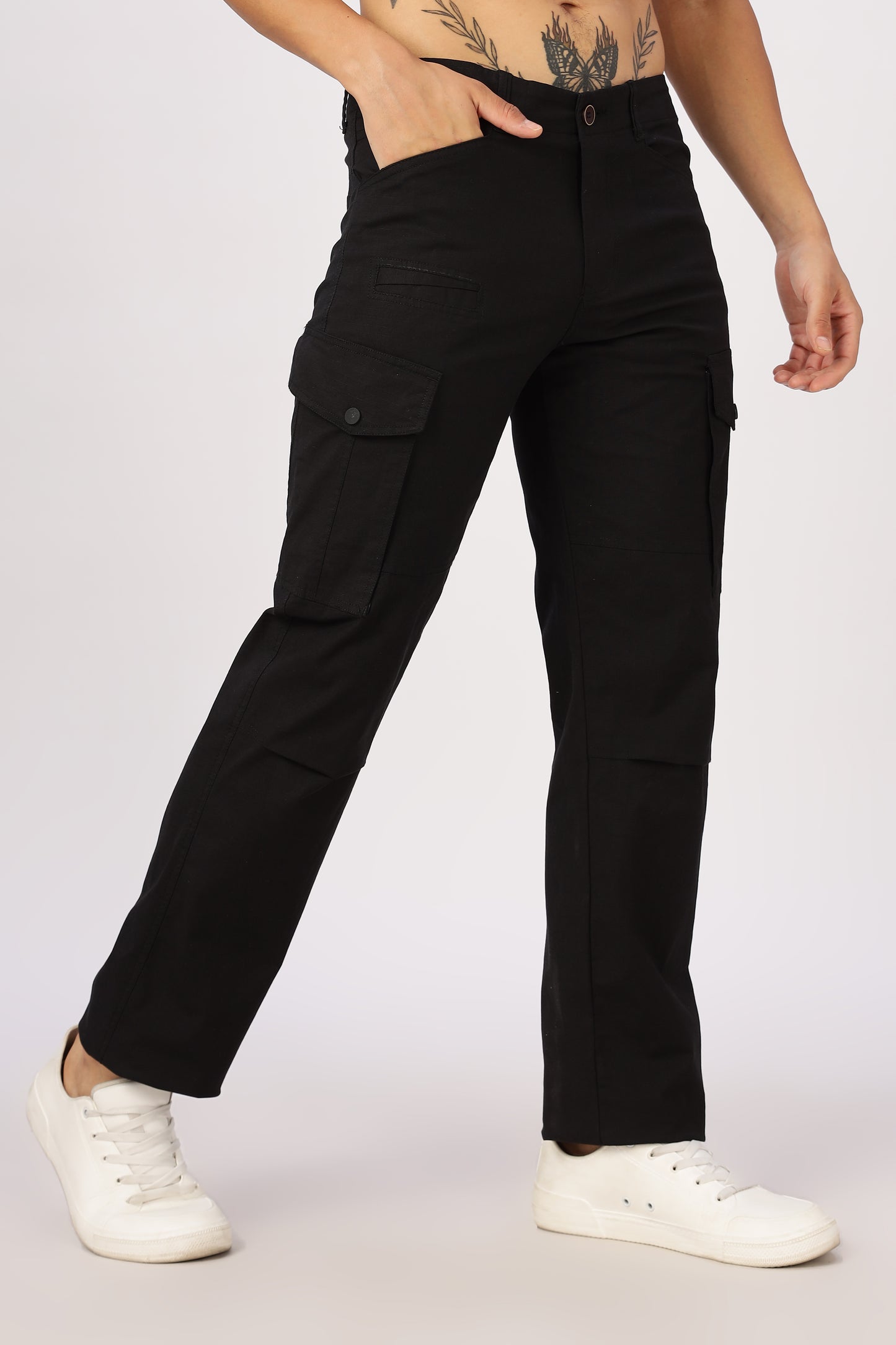 Men Ribstop Heavy duty Cargo-Black