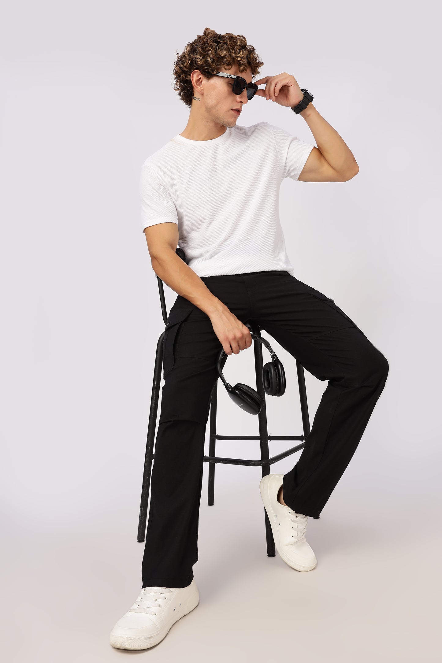 Men Ribstop Heavy duty Cargo-Black