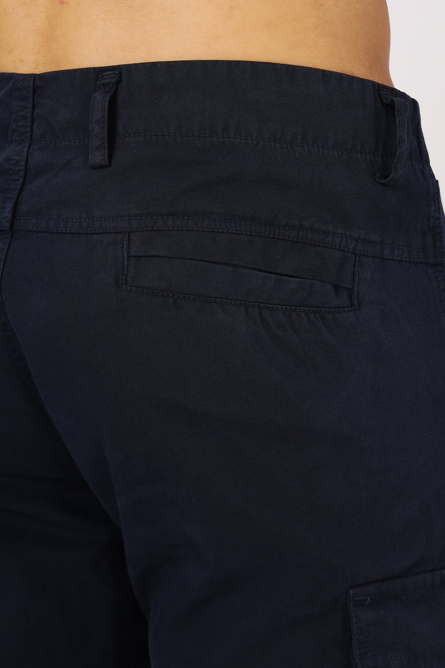 Men Dyed Bulky Cargo-Navy