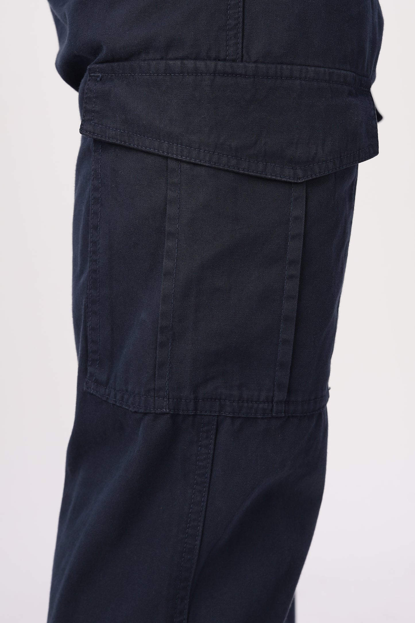 Men Dyed Bulky Cargo-Navy
