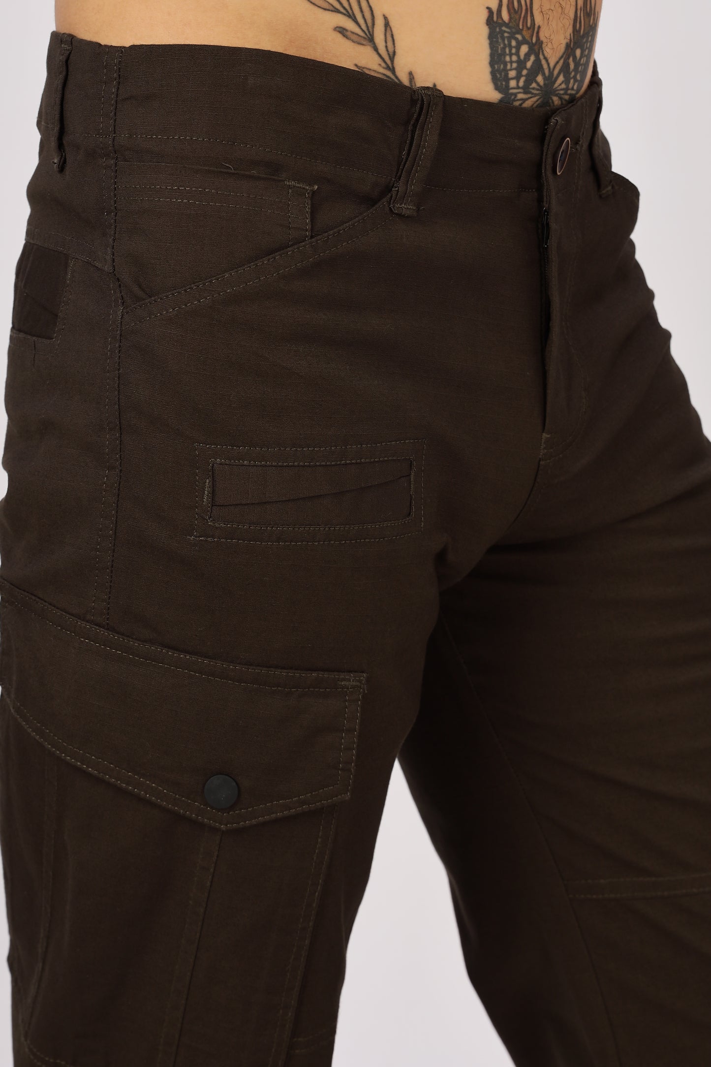 Men Ribstop Heavy duty Cargo-Brown