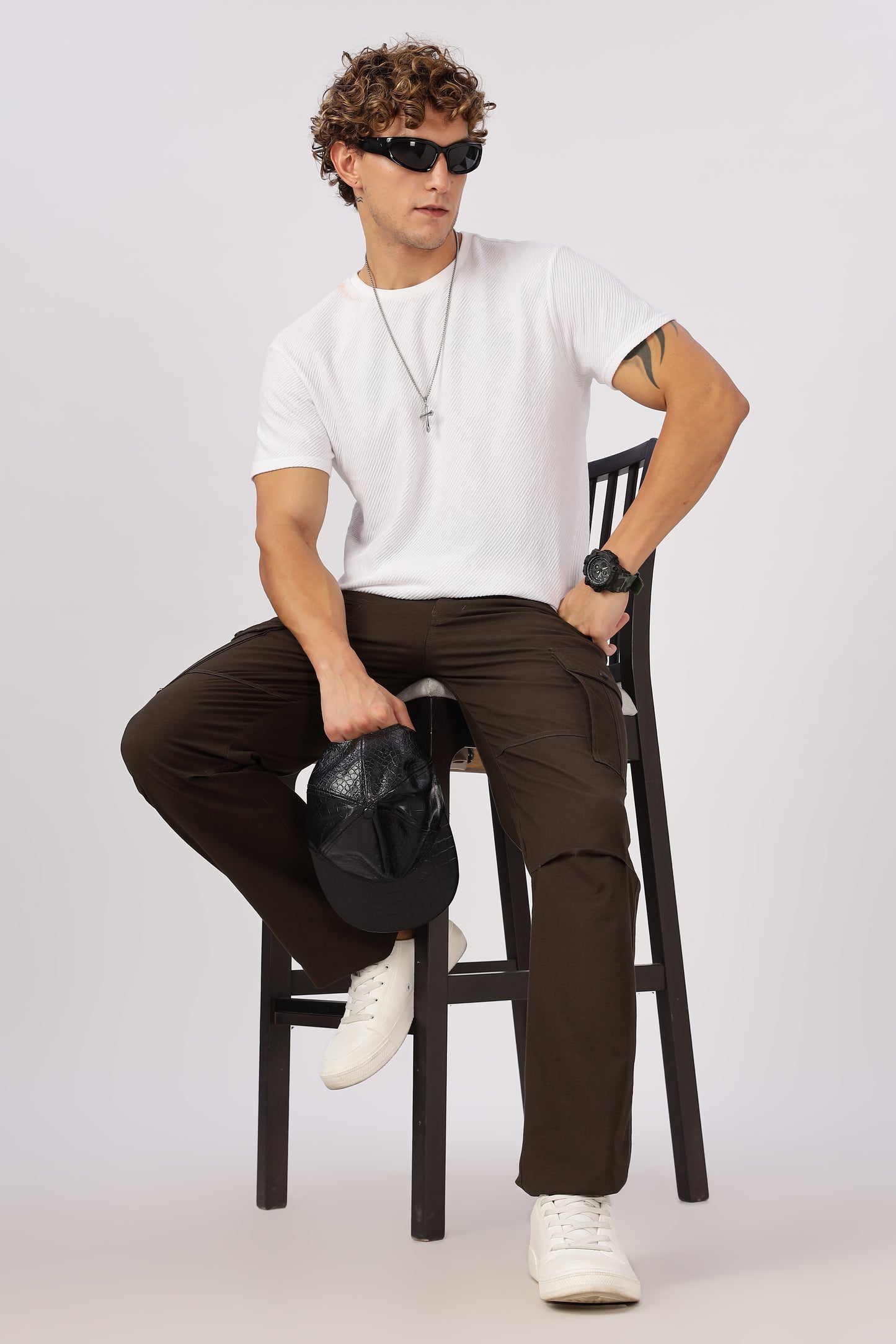 Men Ribstop Heavy duty Cargo-Brown