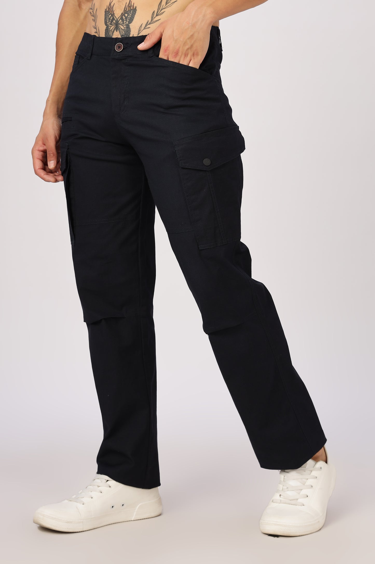 Men Ribstop Heavy duty Cargo-Navy