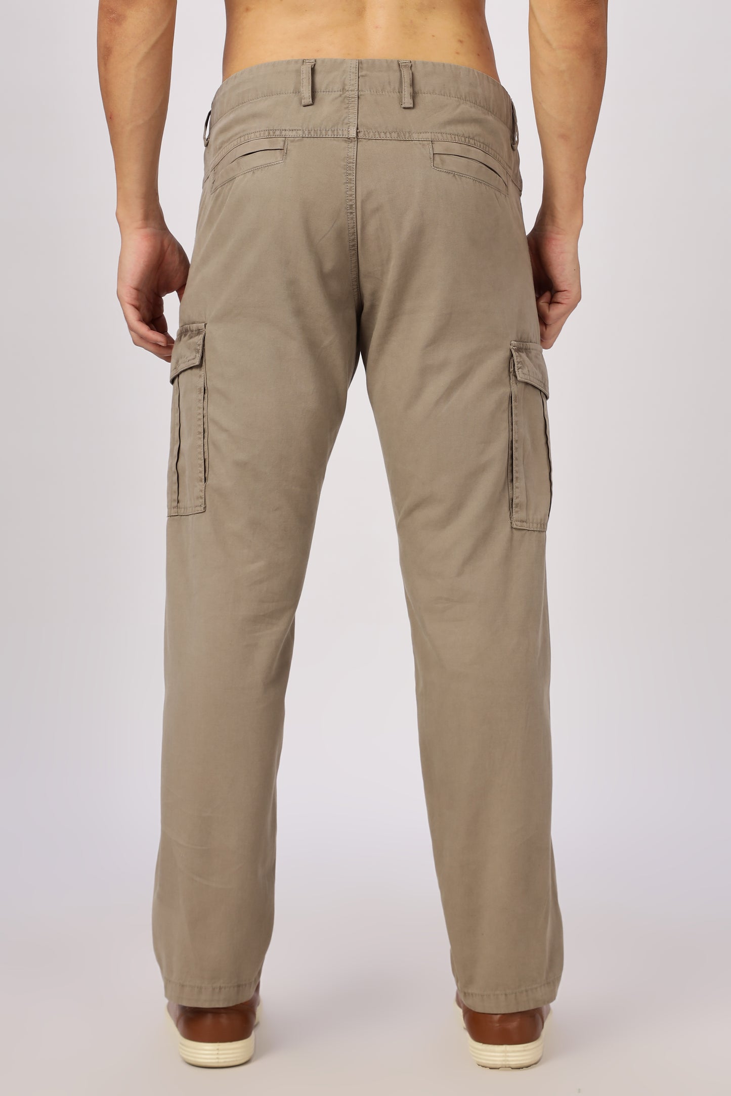 Men Dyed Bulky Cargo-Biscuit