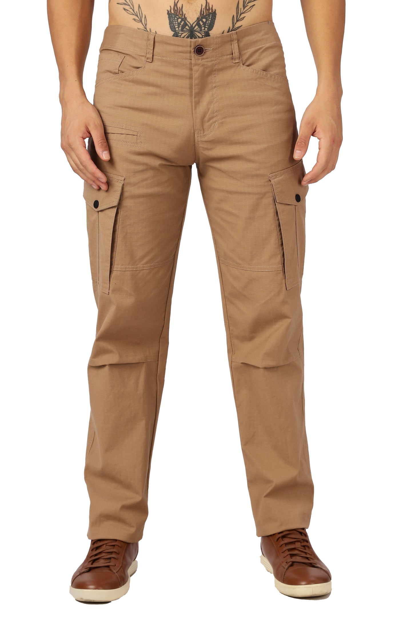 Men Ribstop Heavy duty Cargo-Khakhi