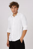 Men Textured Shirt-White