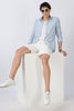 Men Dapper Linen Shirts-Sky Blue