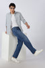 Men Dapper Linen Shirts-Grey