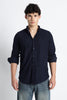 Men Corduroy Shirts-Navy