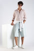 Men Dapper Linen Shirts-Pink