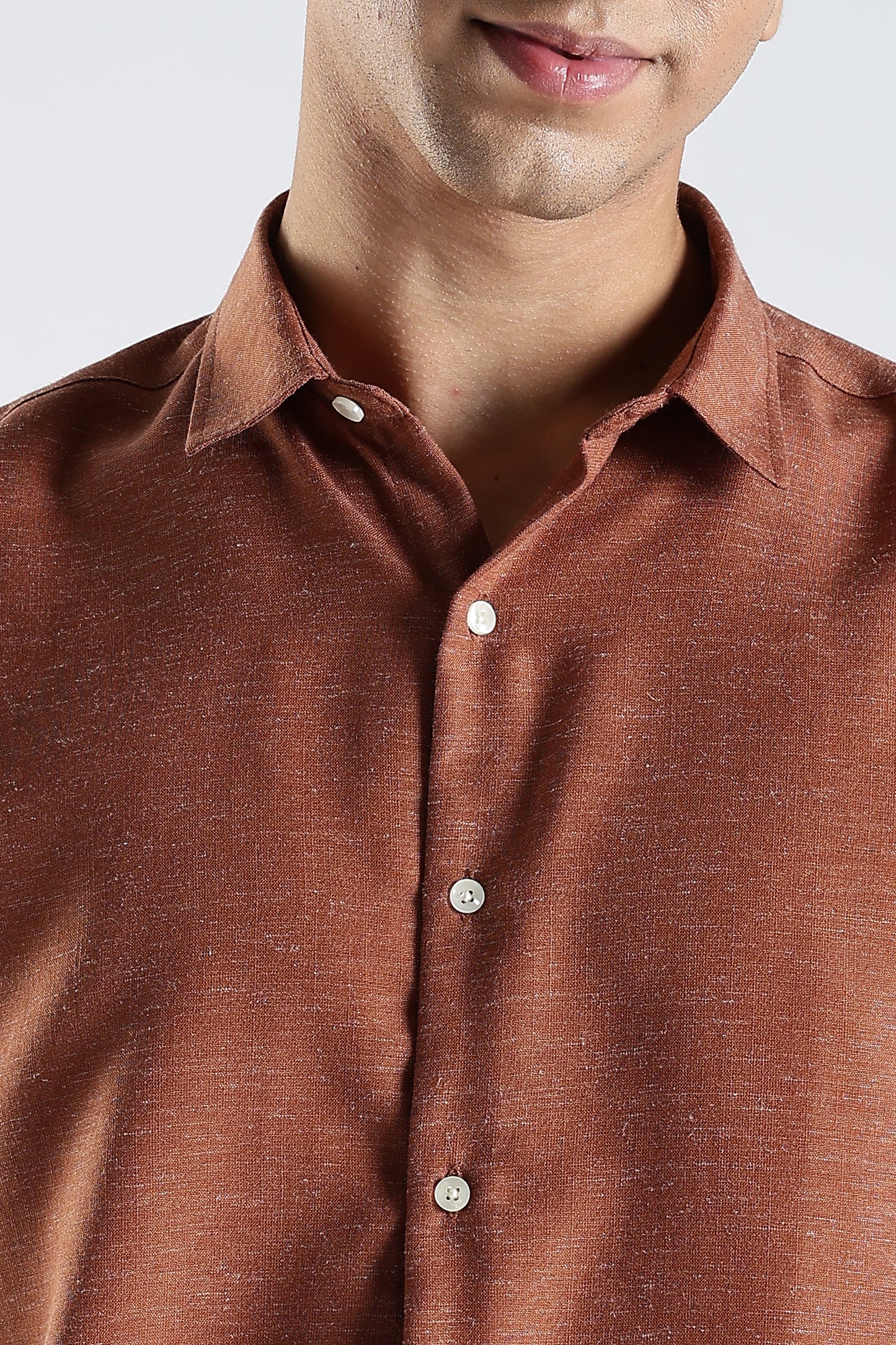 Men Dapper Linen Shirts-Rustic