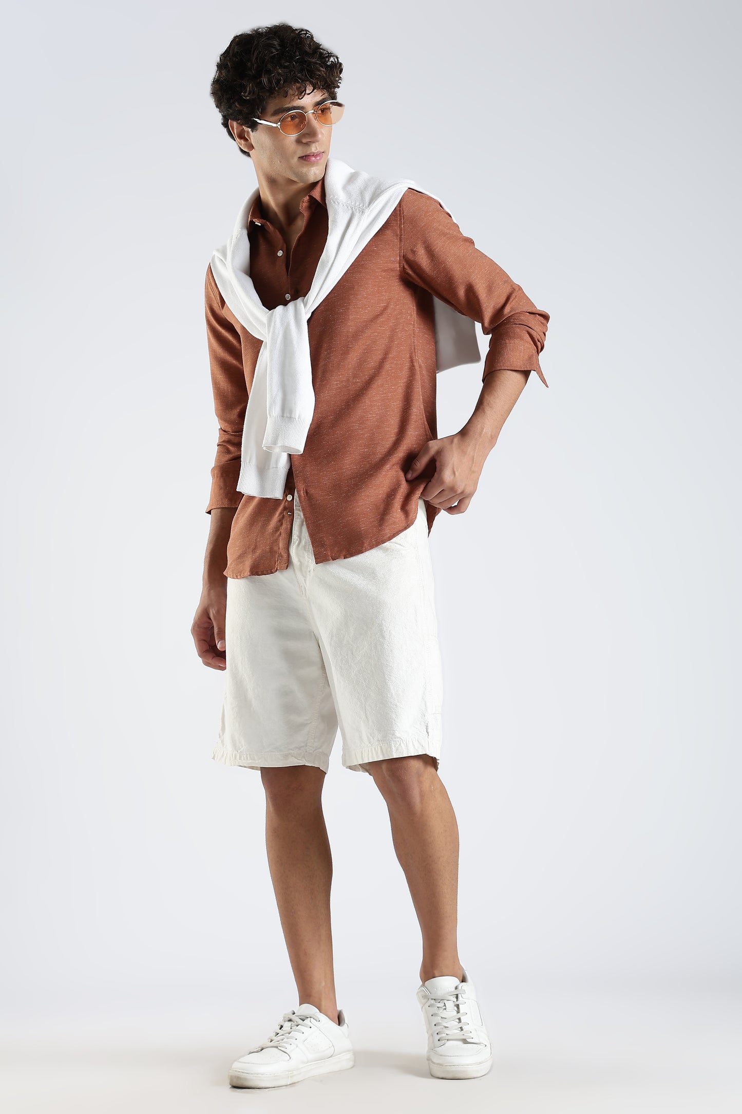 Men Dapper Linen Shirts-Rustic