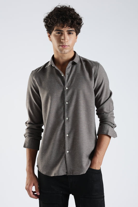 Men Dapper Linen Shirts-Dk Grey